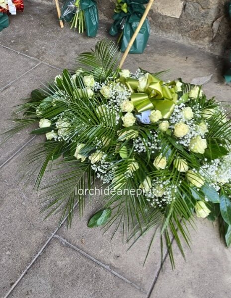 cuscino funebre bianco