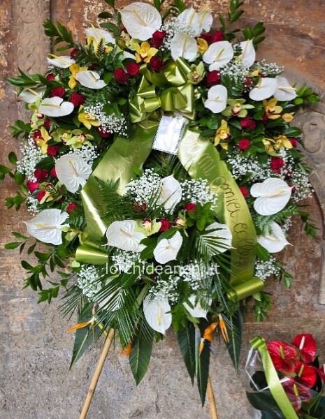 corona funebre fiori misti