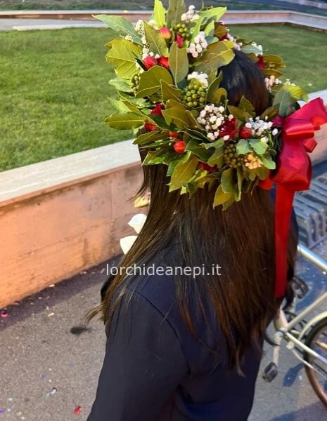 Coroncina alloro laurea con bacche